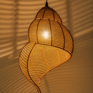 Sea Shell Cane Pendant Lamp