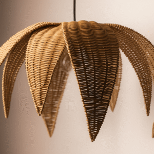 Wicker Palm Cane Pendant Lamp