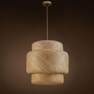 Multi Tiered Bamboo Pendant Lamp