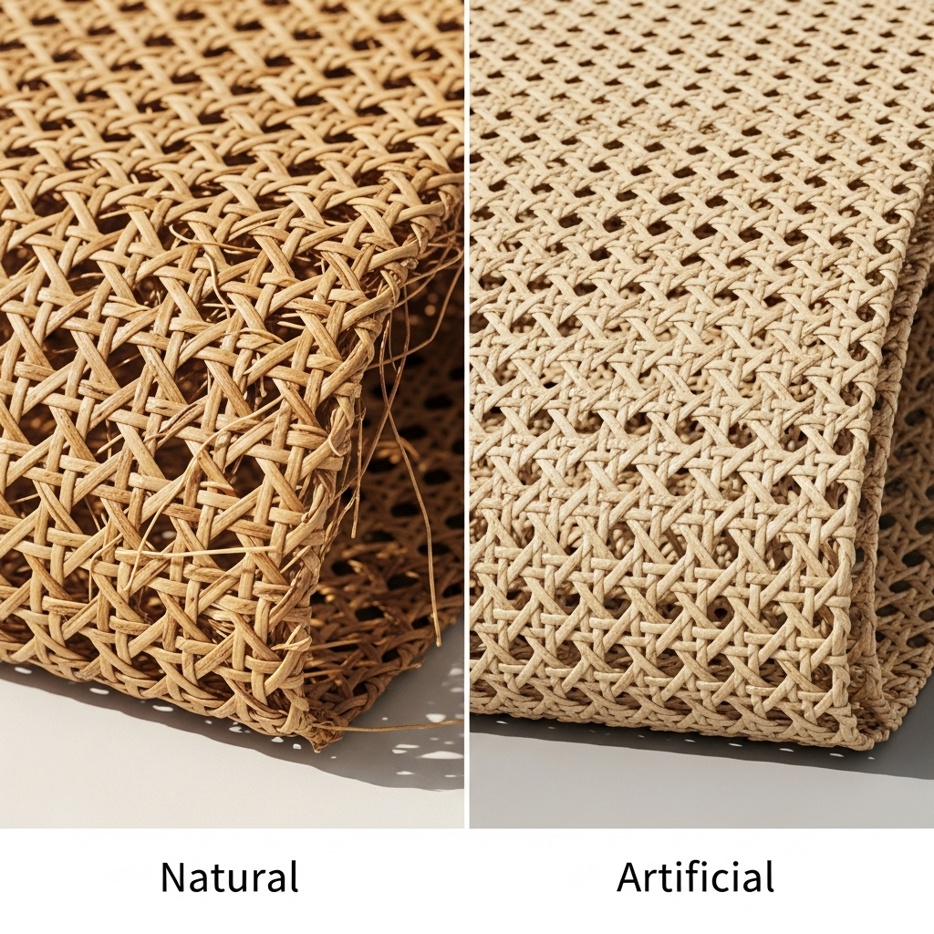 Choosing Natural vs. Artificial Cane Webbing